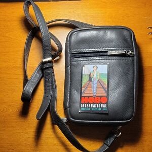 HOBO Black Leather Crossbody Belt Bag